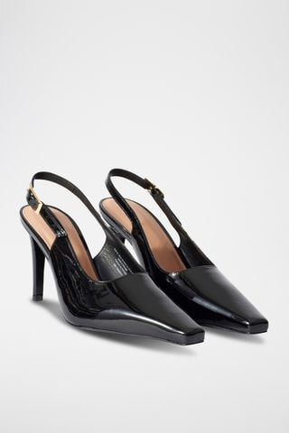 Décolleté in pelle verniciata - Nero