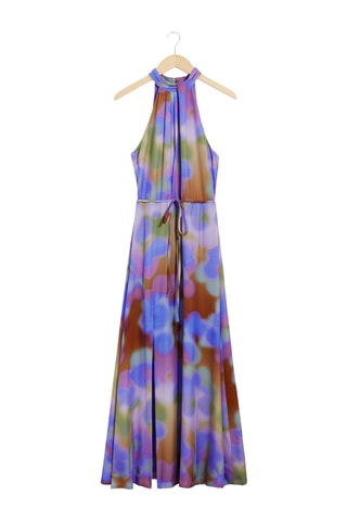 Abito lungo tie and dye - Blu