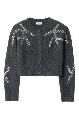 Cardigan in lana e mohair - Grigio scuro