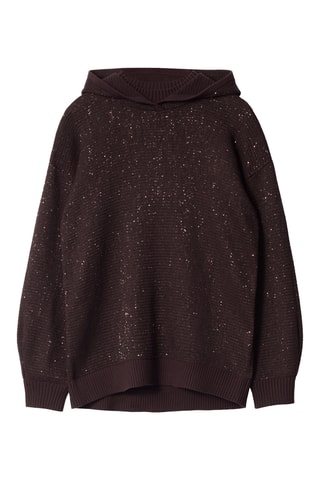 Maglia con cappuccio - Marrone