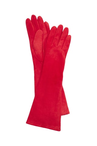 Guanti in pelle scamosciata - Rosso