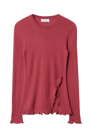 Maglia slim in lana - Rosso
