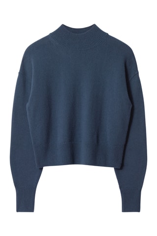 Maglia loose in lana - Blu scuro
