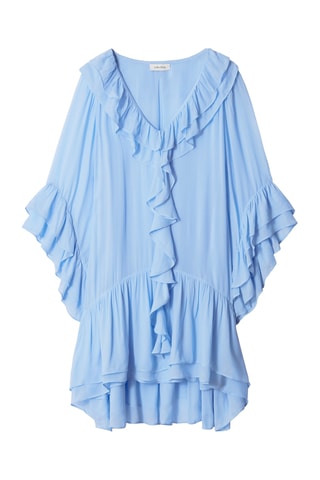 Abito a volant regular - Blu