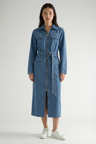 Abito a camicia in jeans - Blu