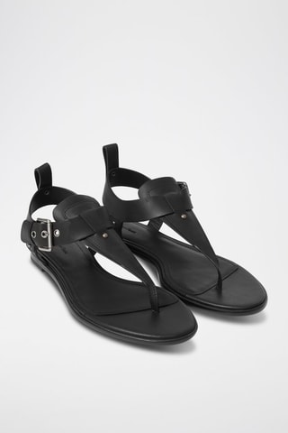 Sandali in pelle - Nero