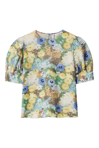Blusa in lino - Marrone