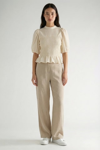 Blusa slim - Ecrù