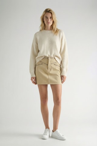 Gonna taglio dritto - Beige