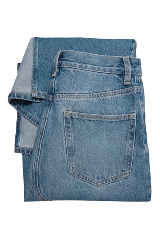 Gonna taglio dritto in jeans - Blu