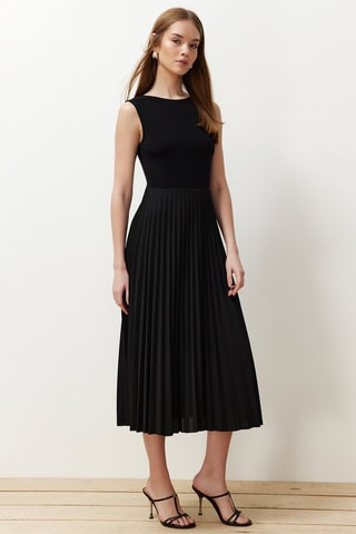 Robe plissée - Noir