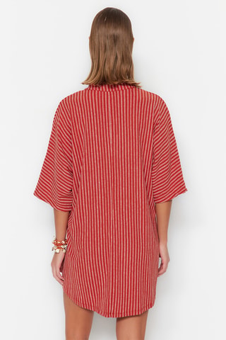 Robe de plage - Blanc et marron