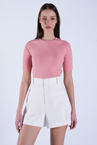 Top - Blanc et rose