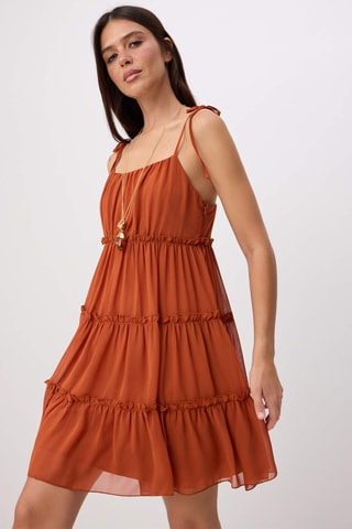 Robe volantée - Orange