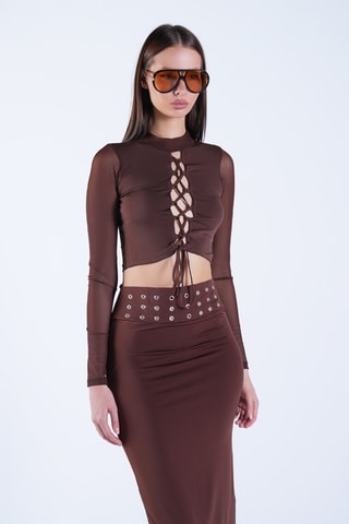 Crop top - Marron