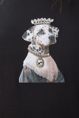 T-shirt - Blanc, noir et beige