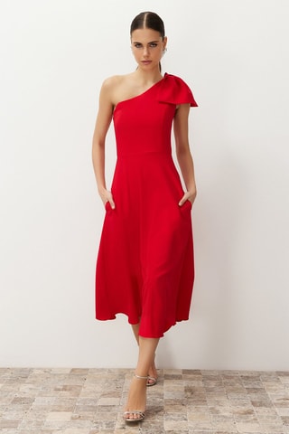 Robe asymétrique - Rouge