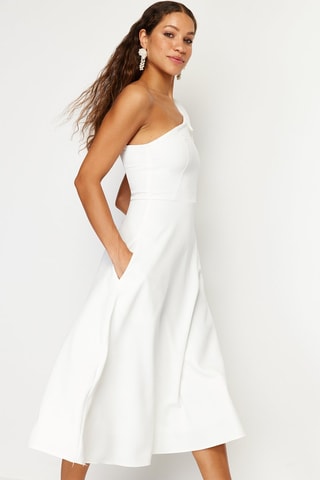 Robe asymétrique - Blanc
