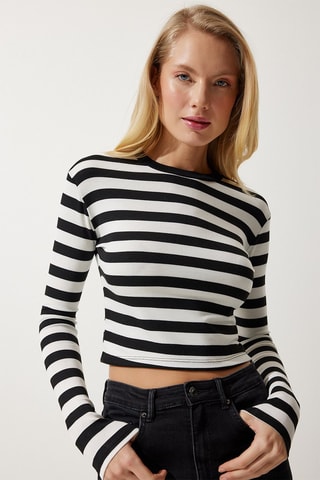 Crop top slim - Noir