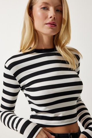 Crop top slim - Noir