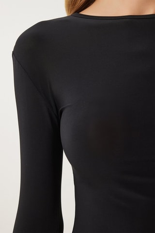 Crop top slim - Noir