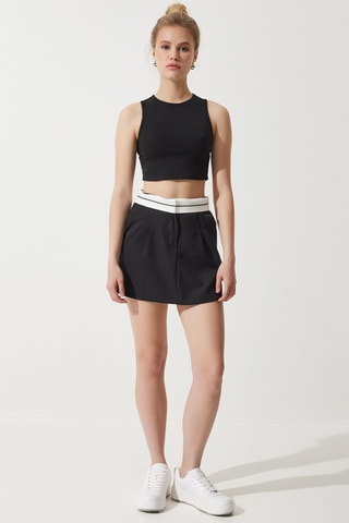 Minijupe taille haute - Noir