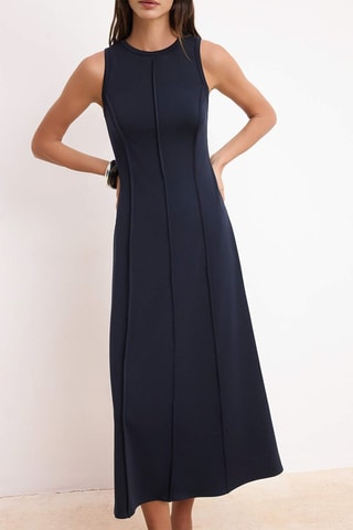 Robe midi - Bleu marine
