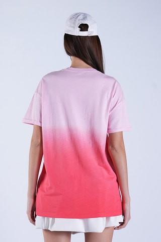 T-shirt dip and dye - Blanc, rouge et rose