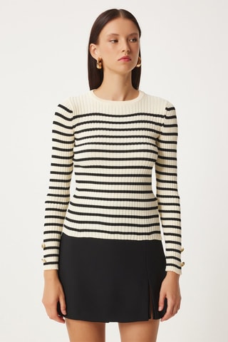Top regular - Blanc et noir
