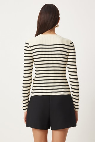 Top regular - Blanc et noir
