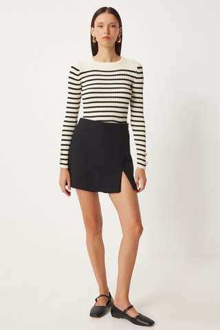 Top regular - Blanc et noir