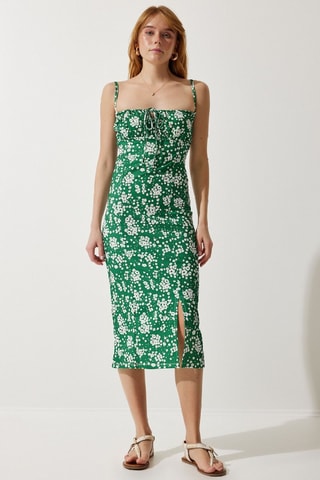 Robe midi - Vert foncé