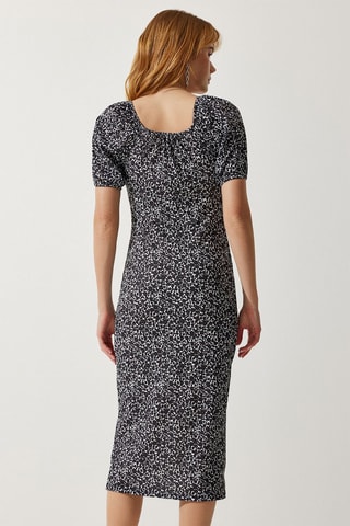 Robe fourreau - Noir et blanc