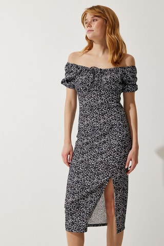 Robe fourreau - Noir et blanc