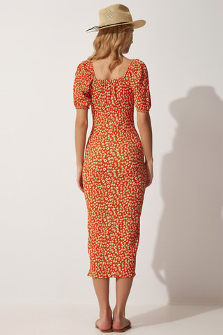 Robe fourreau - Orange