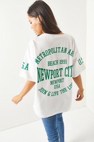 T-shirt oversize - Blanc