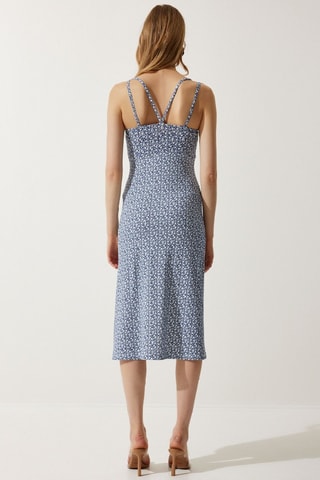 Robe droite - Bleu