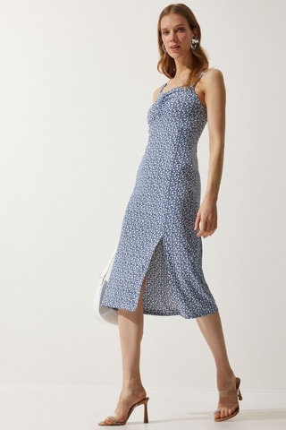 Robe droite - Bleu