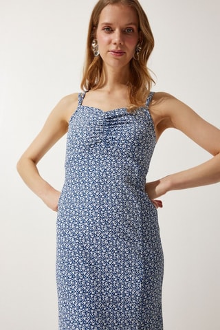 Robe droite - Bleu