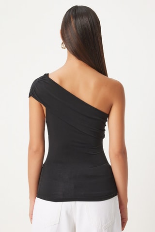 Top asymétrique - Noir