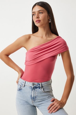 Top asymétrique - Rose