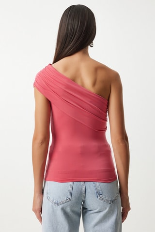 Top asymétrique - Rose