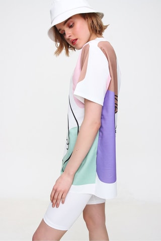 T-shirt  poudré - Rose