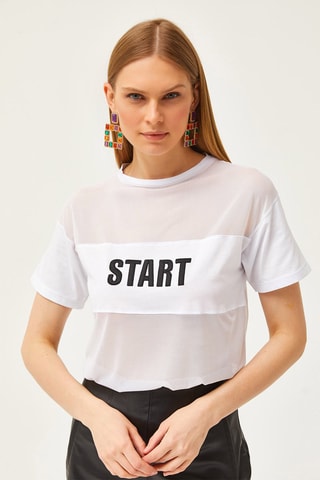 T-shirt - Blanc et noir
