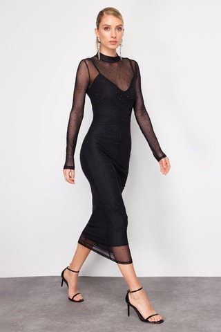 Robe midi - Noir