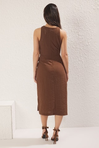 Robe midi - Marron