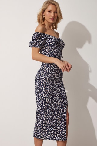 Robe fourreau - Bleu marine