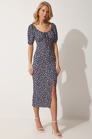 Robe fourreau - Bleu marine