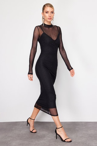 Robe midi - Noir