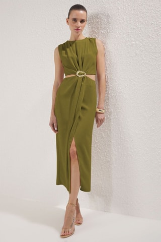 Robe midi - Vert